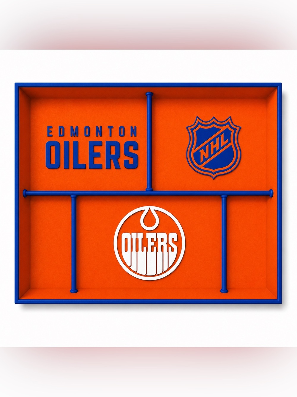 Edmonton Oilers Orange NHL Pocket Dump Tray - For Keys, Wallet, Money, Etc